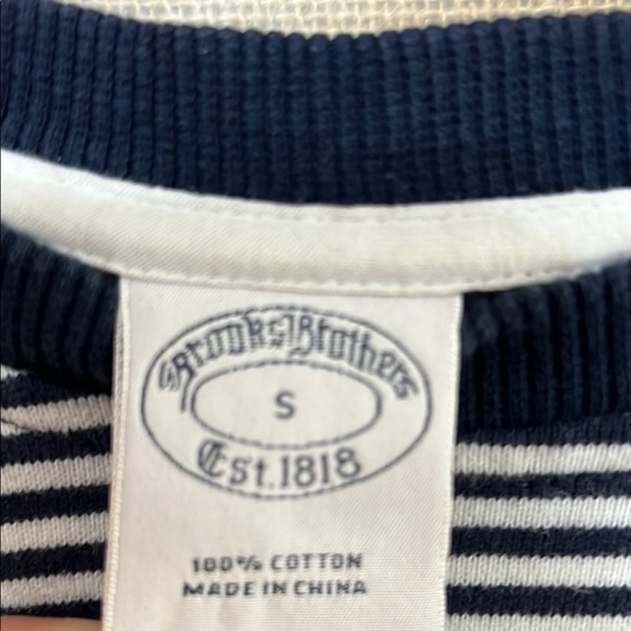 Brooks Brothers Navy and White Striped Sweatshirt - Picture 4 of 6